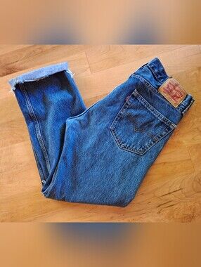 Levi's Womens Blue Relaxed Fit Straight Leg Denim Jeans